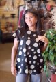Short Sleeve Cotton Top with Pockets Dots Print