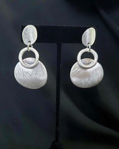 Circles Earrings - Silver-tone Posts
