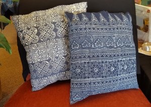 Indigo Batik Pillow Case 16x16