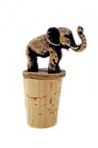South African Brass Elephant Wine Bottle Stopper