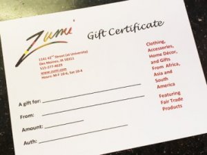 $50 Zumi Gift Certificate
