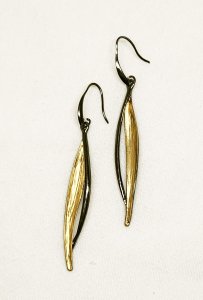 Split Leaf Two-tone Earrings