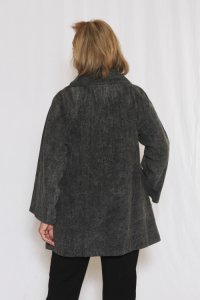 Heavy Cotton Jacket w/Circle Pocket - Charcoal