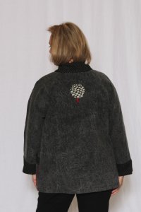 Heavy Cotton Jacket w/Fabric Covered Buttons