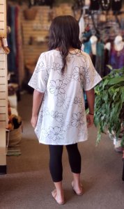 Oversized Cotton Tunic Floral Print