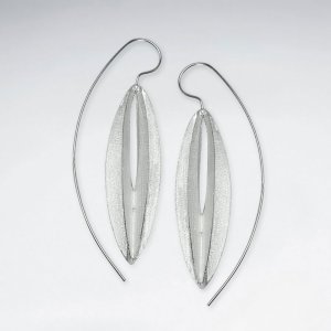 Open Oval Sterling Silver Earrings