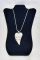 Banded Heart Pendant Necklace