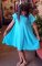 Turquoise Cap Sleeve Dress