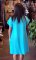 Turquoise Cap Sleeve Dress